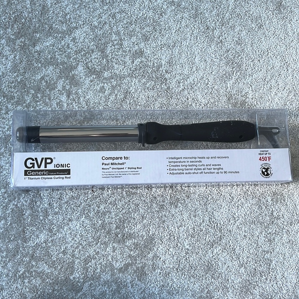GVP Ionic 1” Titanium Clipless Curling Rod